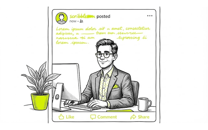 Exemple de post sur LinnkedIn